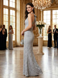 City Studios Juniors Glitter Lace Bow-Back Maxi Dress, Size 13