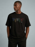 Guess Olympics Tri Logo Tee in Black Size Medium | Cotton | Jimmy Jazz, Size Med