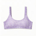 California Waves Juniors Smocked-Strap Bikini Top, Lilac, Size Small