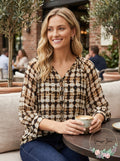 Karen Kane Shibori Peasant Blouse