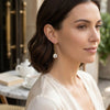 Inc Gold-Tone Cubic Zirconia Square Linear Drop Earrings