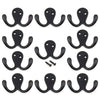 Lot 10 GlideRite Hardware Cabinet Octopus Double Hook, 2, Oil Rubbed Bronze