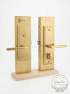 Emtek Mormont Single Cylinder Entry Set Replacement Sideplates, LH/Satin Brass