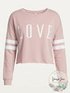 Material Girl Active Juniors Love Graphic Sweatshirt,Size Small/Pink