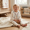 First Impressions  Girls Embroidered Faux Fur Vest, Size 3