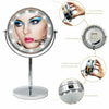 VANDORA Lighted Makeup Mirror, 13 In Circular Double-Sided Rotating Mirror