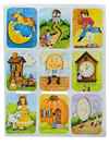 Whimsical Melodies: Vintage 80s Fasson Cards Stickers - Nursery Rhymes 1-Sheet