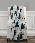The Mountain Home Collection Led Holiday Printed Throw, 50 x 60