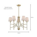 World Imports Millau Collection 5-Light Satin Gold Chandelier