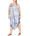 Raviya Plus Size Tie-Dyed Jumpsuit Swim Cover-Up Womens Swimsuit