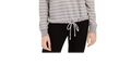 Ultra Flirt Juniors Striped Drawstring-Hem Top
