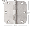 Imperial Hardware 3.5 in. X 3.5 in. Plain Bearing Steel Radius Hinge (2 Sets)