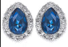 Charter Club Crystal and Stone Earrings, Silver Tone