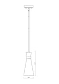 Z-Lite Soriano Matte Black and Heritage Brass One-Light Mini Pendant