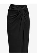 Express Body Contour Fitted Skirt Large Midi Built In Shapewear, Medium