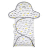 Just Born Infant Deluxe Swaddle unisex yellow bird print padded, Size 0/3 Months