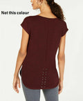 Ideology Lace-Up Lower Back Space Dyed Athletic T-Shirt