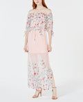 City Studios Juniors Printed Off-the-Shoulder Maxi Dress, Size XL