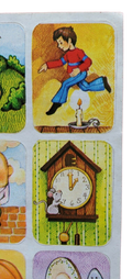 Whimsical Melodies: Vintage 80s Fasson Cards Stickers - Nursery Rhymes 1-Sheet