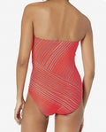 Vince Camuto Womens Red Bandeau One Piece Swimsuit