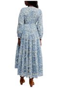Free People Pappiet MIDI Womens Dress Bluebell Combo, Medium