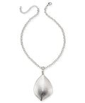 Charter Club Silver-Sculptural Disc Pendant Necklace