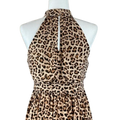 INC Womens Maxi Dress Cheetah-Print Blouson High-Neck