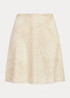 Lauren Ralph Lauren Womens Patchwork Lace Skirt, Size 12 Winter Cream