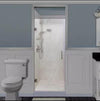 Miseno MSDCFL3072 72H x 30W Frameless Hinged Pivoting Shower Door