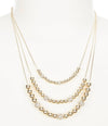 Anne Klein Gold-Tone Pave Fireball & Bead Layered Necklace, 16 + 3