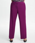 Calvin Klein Womens Highline Casual Wide Leg Pants, Purple,  14W Regular