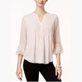 Charter Club Petite Double Ruffle Solid Pintuck Top , Petite PP