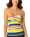 Anne Cole Womens Twist Bandeau Tankini Top