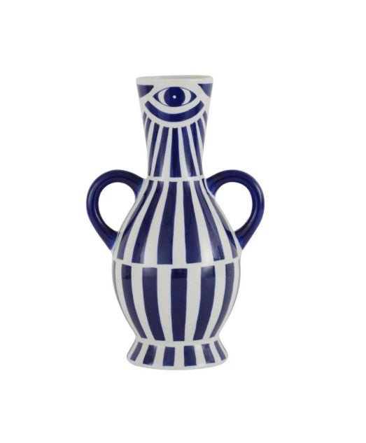 Fancy Home White & Blue Vase