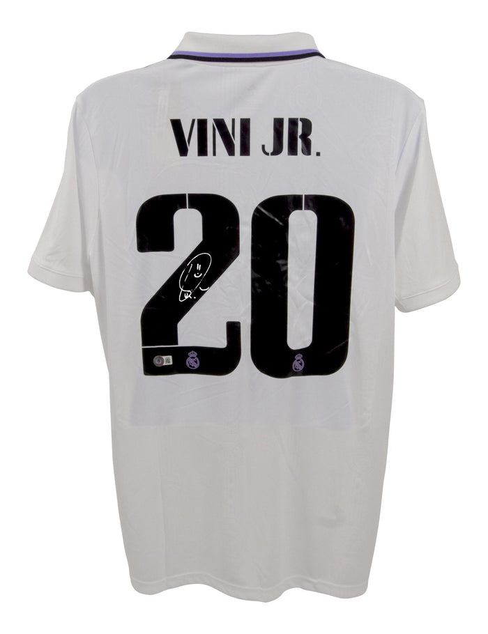 Vinicius Jr Real Madrid Autographed Jersey Beckett Hologram Size L