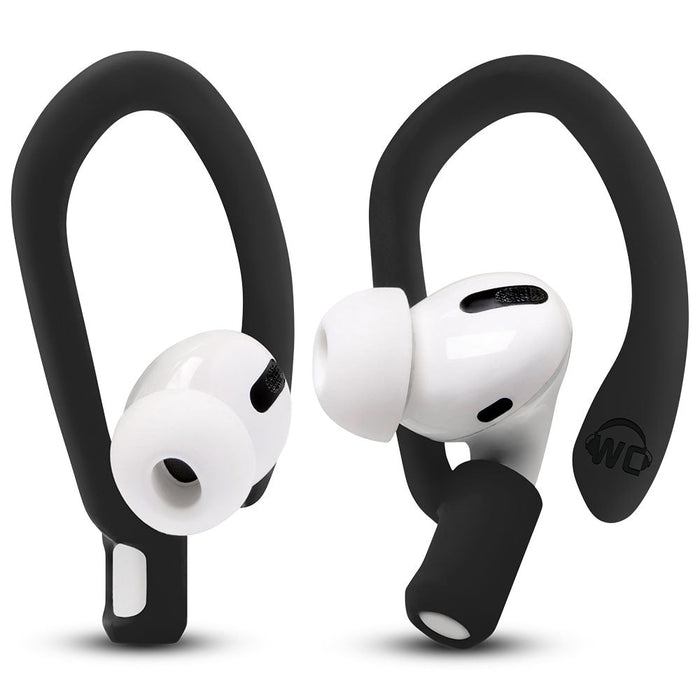 WC HookZ - Over Ear Hooks for Airpods Pro 1, 2 & Airpods 1, 2, 3 Pitch Black