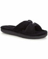 Isotoner Micro-Terry Satin Slide Slipper, 8.5-9